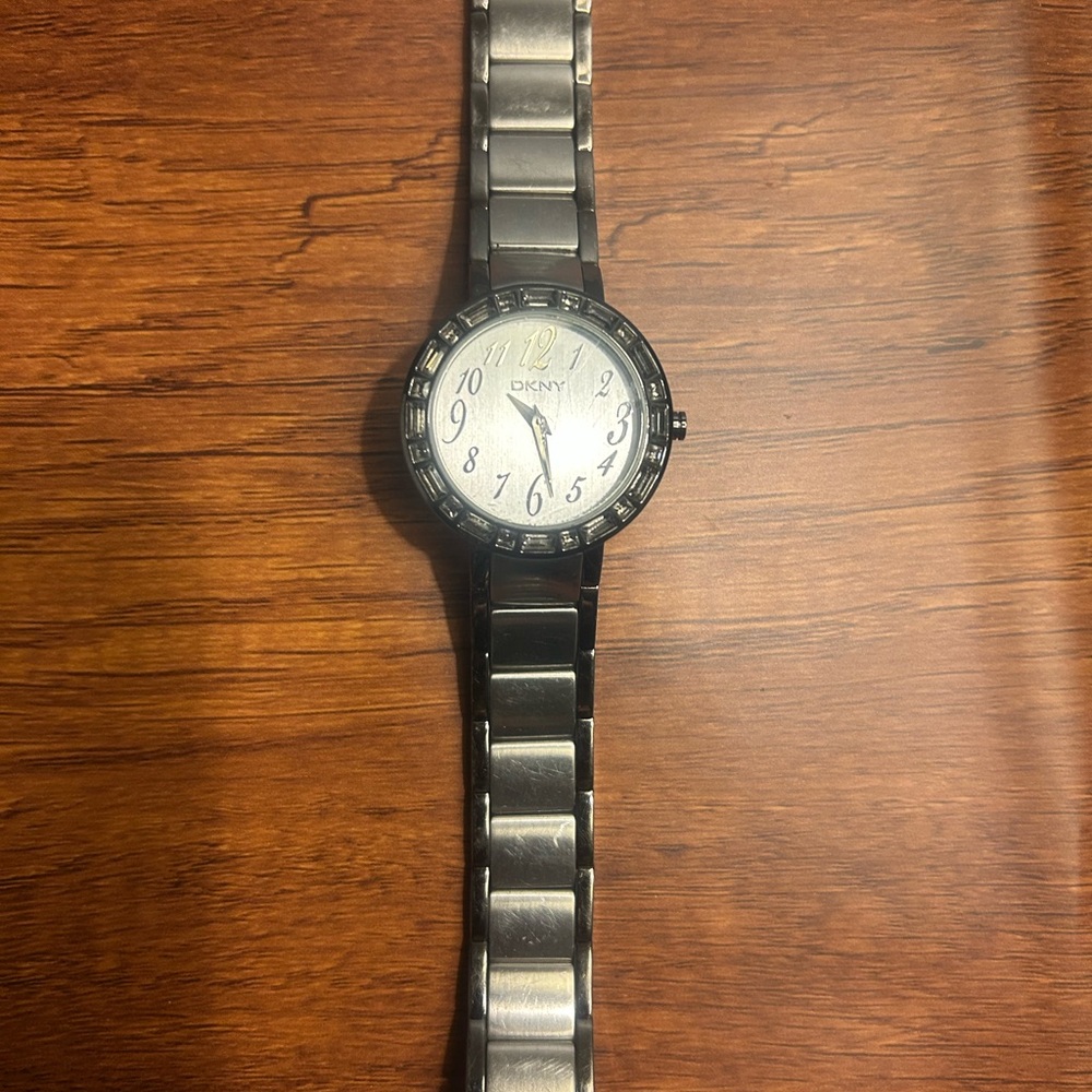 DKNY Silver and Black Watch